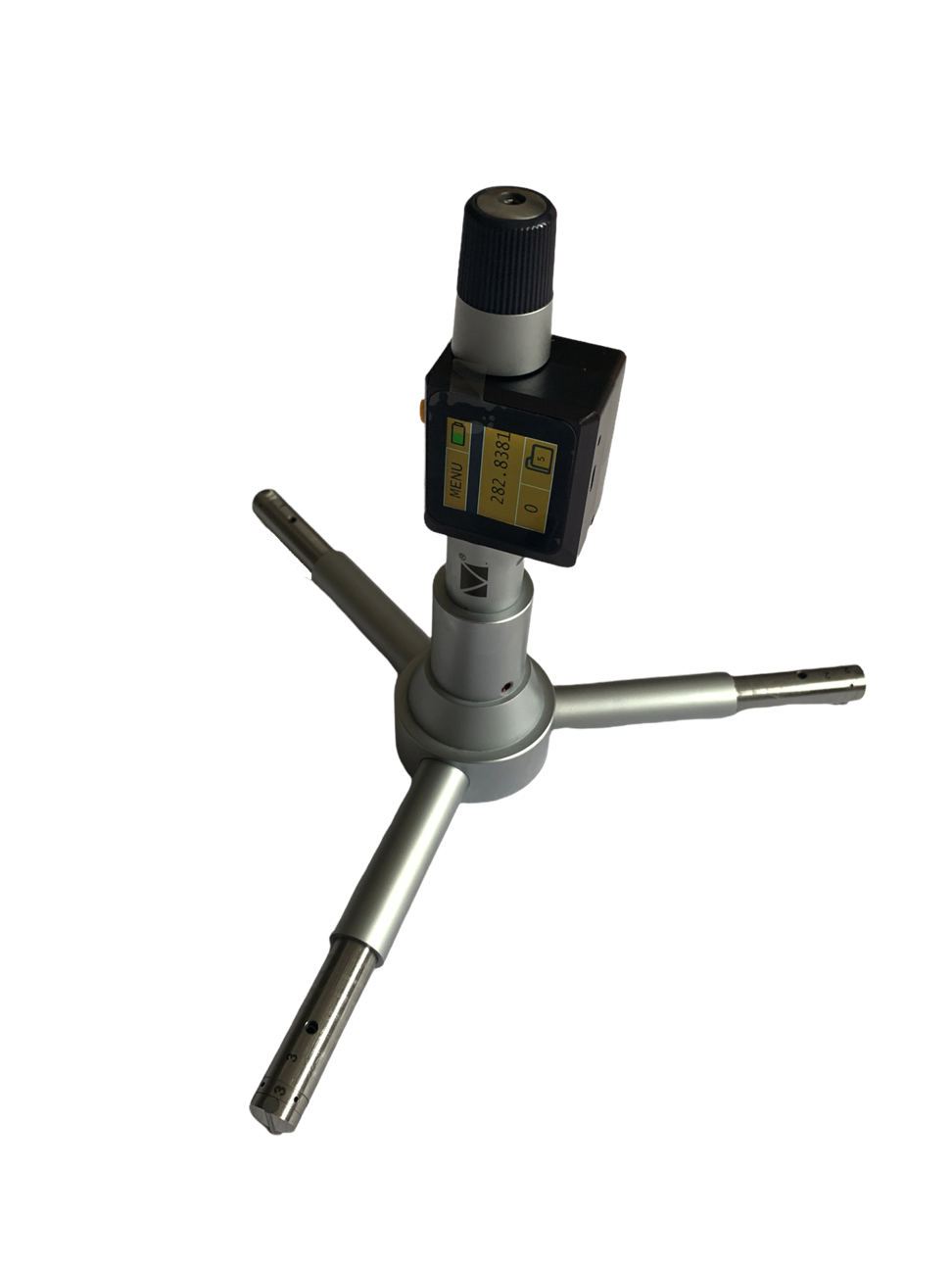 Dreipunkt-Innenmessschraube, Microtech Metrology: Silbernes Metall, schwarzes Display mit Zahlen, 0,001mm Auflösung