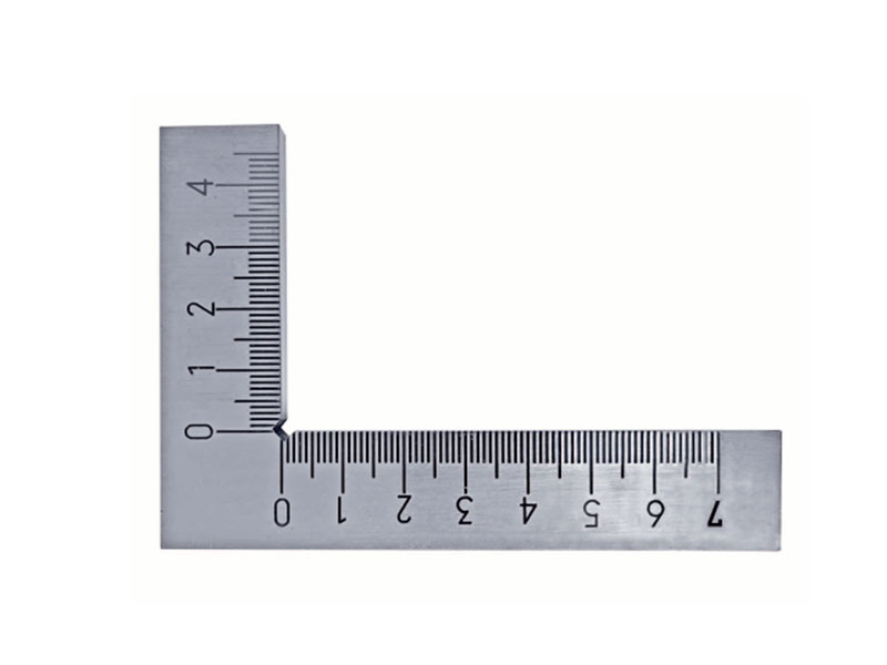 100x70 mm Kontrollwinkel mit mm-Teilung, DIN 875/2, INOX, 0,12 kg - Metav IndustryLine