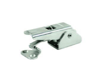 Kukamet Verschlussspanner auf weißem Hintergrund. Mit waagerechtem Fuß. Der Griff ist eine Klappe.