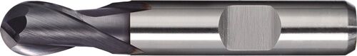 Vollradiusfräser D.10mm Einsatz-L.21mm HSS-Co8 TiCN Weldon Z.2 ext.kurz TECWERK