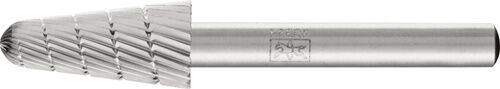 PFERD HSS Frässtift: Rundkegelform KEL D.12mm, Kopf-L.25mm, Schaft-Ø 6mm, Verzahnung 3, silberfarben