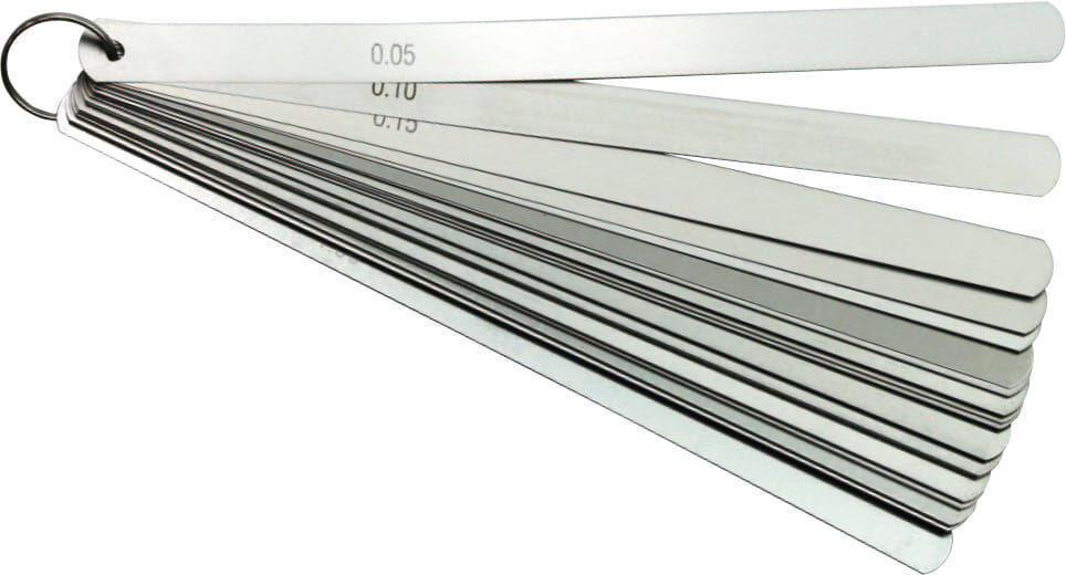 2 mm Präzisions-Fühlerlehren-Satz, konische Form, 20-tlg., 200 mm - Metav IndustryLine