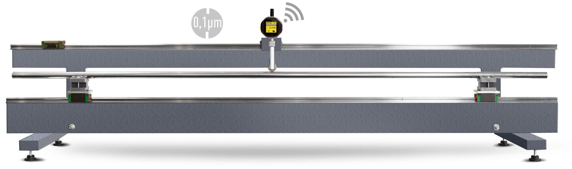 2800mm Rohr-Geradheitsmessgerät, 0,0001mm Auflösung, ISO17025 Kalibrierschein - Microtech Metrology