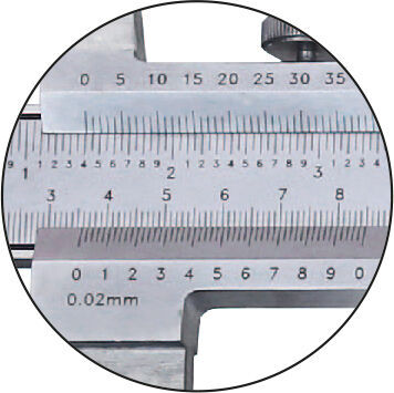 Metav IndustryLine Werkstatt-Messschieber M201.319 - Detailansicht Skalierung 0,02mm, Edelstahl