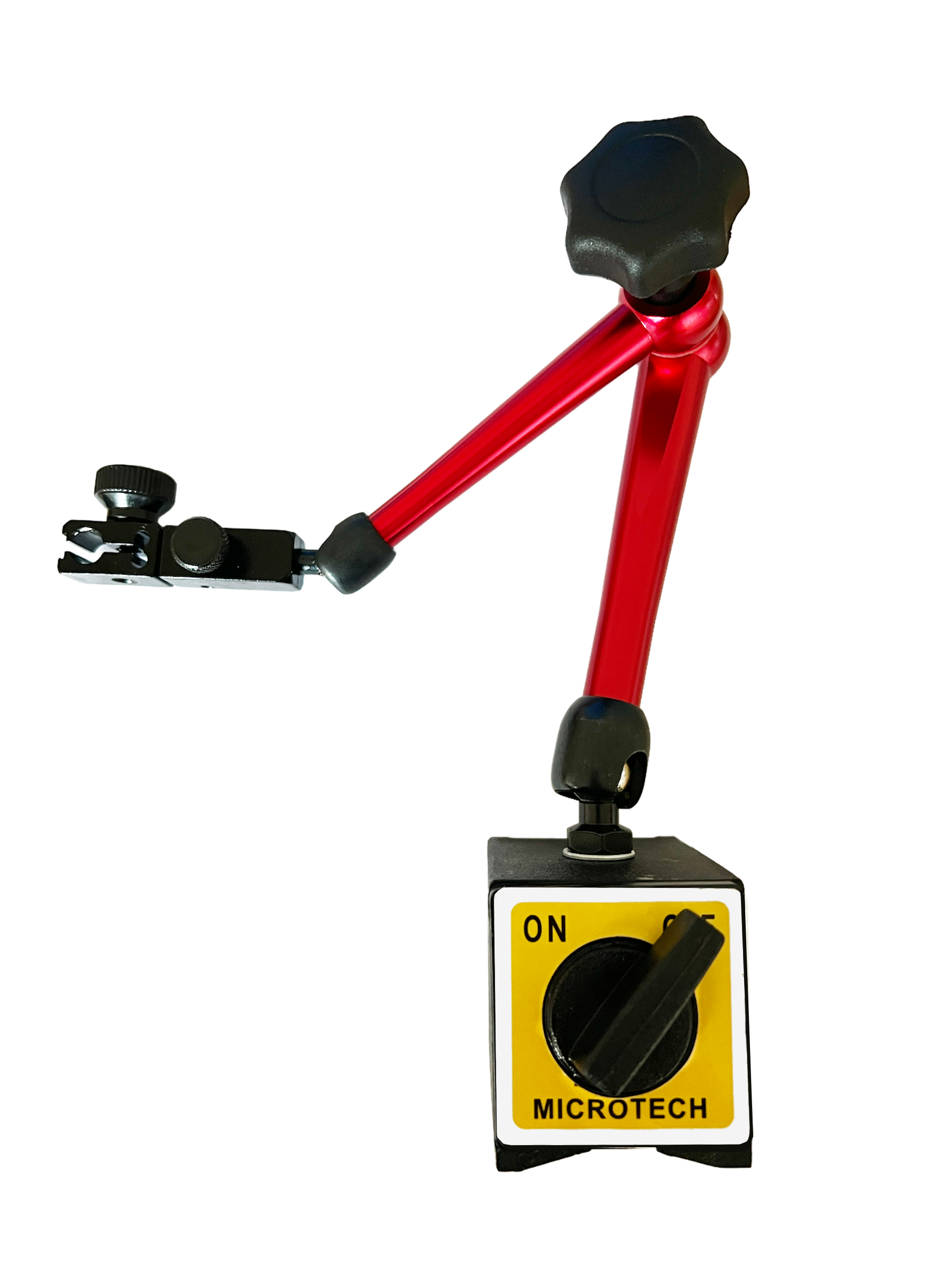 80 N Magnetkraft Magnet‑Messstativ, flexibel, Fuß 50x60x55, Länge 320mm - Microtech Metrology