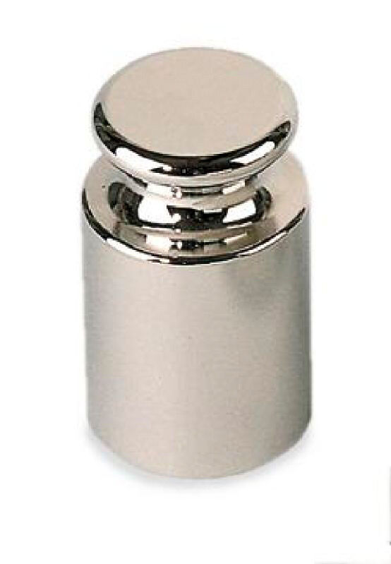 Einzelgewicht in Knopfform auf weißem Hintergrund. Das Gewicht ist Silber.