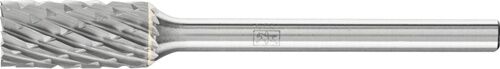 Pferd Kleinfrässtift ZYAS D.6mm Hartmetall Zylinderform Stirnverzahnung 13mm Kopf, 3mm Schaft - Seitenansicht