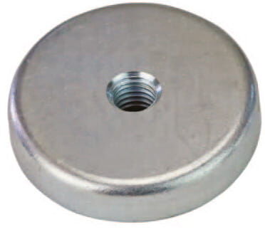24 kg Magnetfuß D:50 mm H:10 mm, M8-Buchse 8 mm, rund - Metav IndustryLine