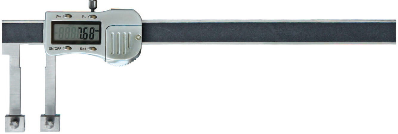 200mm Digitaler Uni-Messschieber, 0,01mm, Aufnahme Ø5mm, 7 Paar Einsätze, INOX, mit Preset, Kasten - Metav IndustryLine