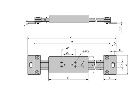 Tür-Türschloss, Schlossriegel, Metallbeschläge, Abmessungen-Diagramm, mechanisches Bauteil