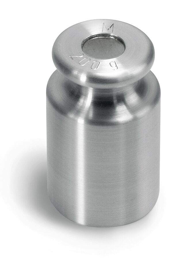 Einzelgewicht in Knopfform auf weißem Hintergrund. Das Gewicht ist Silber.