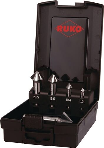 Grinder Bits, Bohrerset, Metallbohrer, RUKO Koffer, Winkelbits