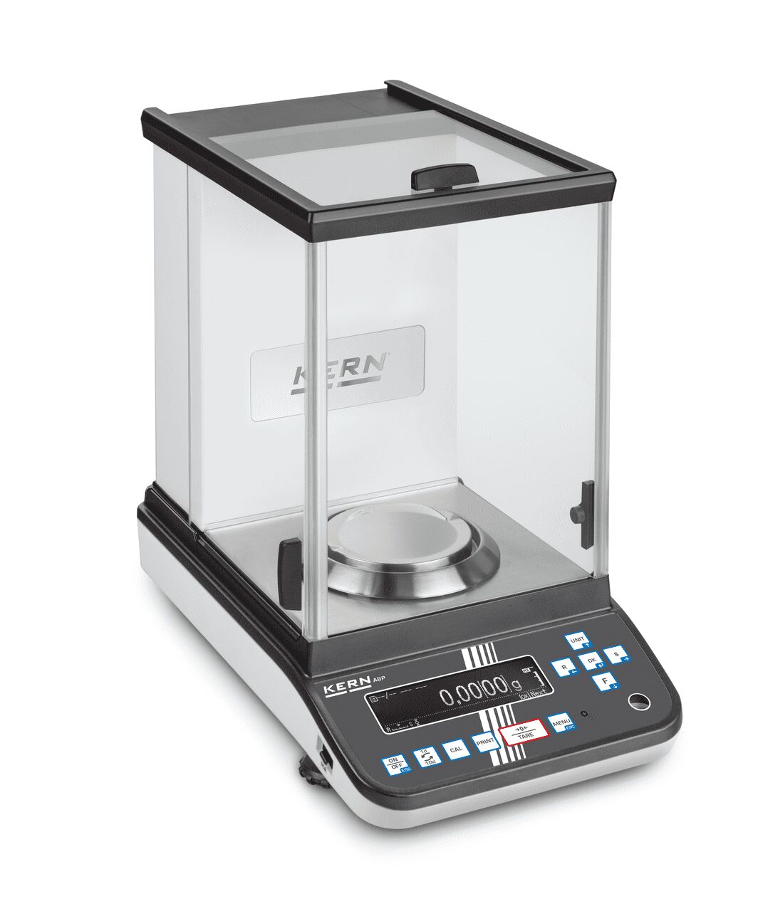 135 g Analysenwaage, 0,00001 g Ablesbarkeit, mit interner Justierautomatik, Single Cell, OLED-Display, 220–240 V AC - KERN