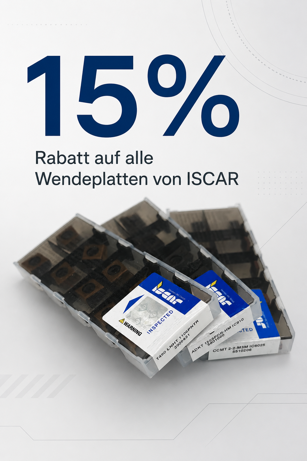 Wendeplatten, ISCAR, Schwarz, Industriematerial, Inspected