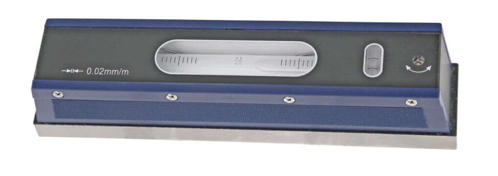 150mm Präzisions-Wasserwaage, prismatische Sohle, justierbar, mit Längs- und Querlibelle - Metav IndustryLine