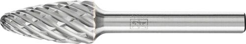 Frässtift Rundbogenform D.12mm von PFERD, Hartmetall, Verzahnung STEEL, Schaft 6mm, graumetallisch