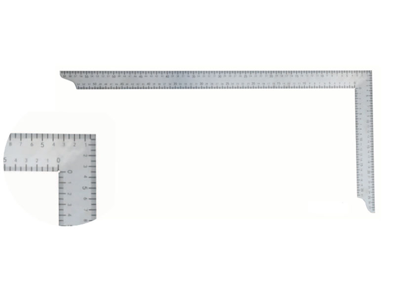 1000mm Zimmermannswinkel mit Anreißlöchern alle 5mm, 35x1,2mm, mm-Skalierung - Metav IndustryLine