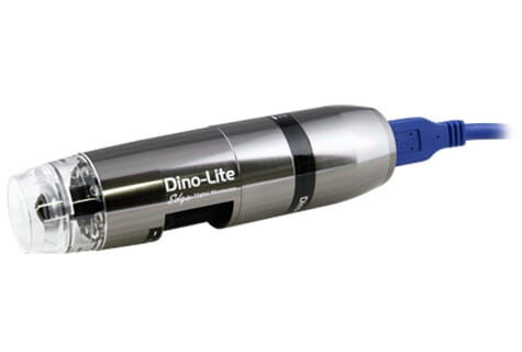 AM73515MT8A 700–900x High‑Magnification, 5MP, EDOF, AMR, FLC, Aluminiumgehäuse, 8 weiße LEDs, 45 fps - Dino-Lite