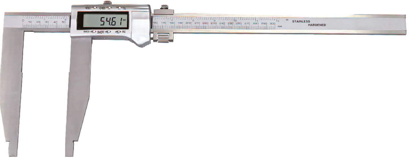 2000 mm Digitaler Messschieber, 0,01 mm Auflösung, rostfreier Stahl, Feineinstellung, mit Kasten, RB‑5 Datenausgang - Metav IndustryLine