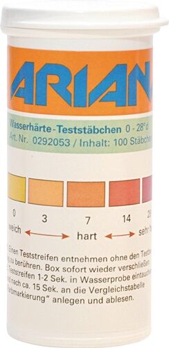 Teststreifen, Wasserkärtchen, Artnr. 0292053, Teststäbchen, Kartonbehälter