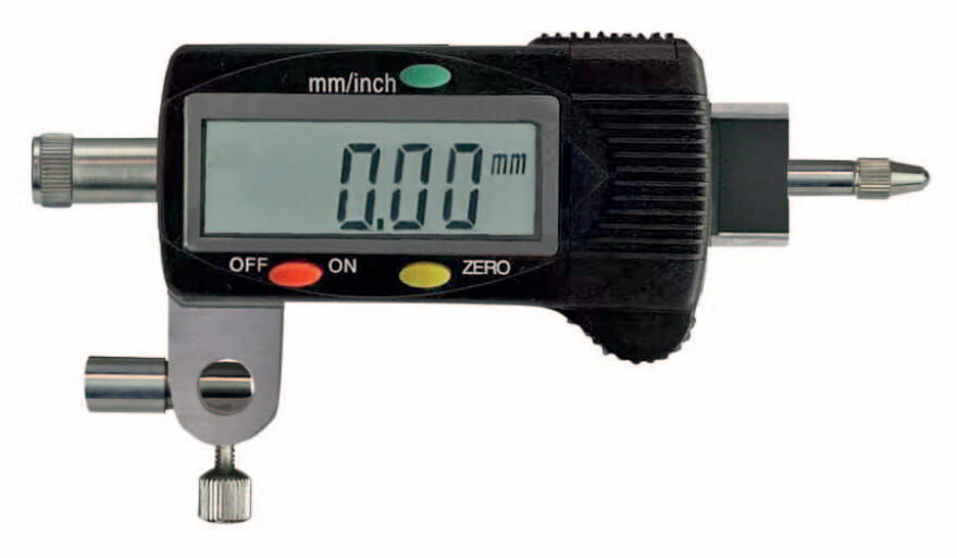 50 mm Digital-Messtaster, 8 mm Aufnahme, Feder drückend, mm/inch-Display, Kiste - Metav IndustryLine