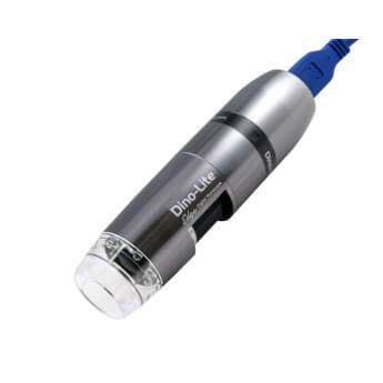 AM73115MTF 10x~70x Dino‑Lite High-Speed USB 3.0, 5 MP, 45 fps, Extra Lang Arbeitsabstand, 8 weiße LEDs, Aluminium - Dino-Lite