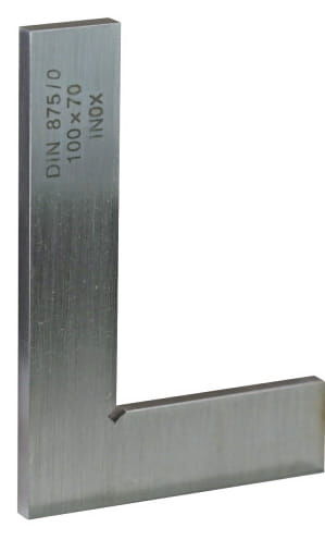 200mm Anschlagwinkel, 130mm Schenkel, INOX gehärtet, mit Anschlag - Metav IndustryLine