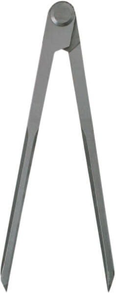 200mm HM-Spitzzirkel mit Nietscharnier, gehärtet, mit Harmetallspitzen, 0,18 kg - Metav IndustryLine