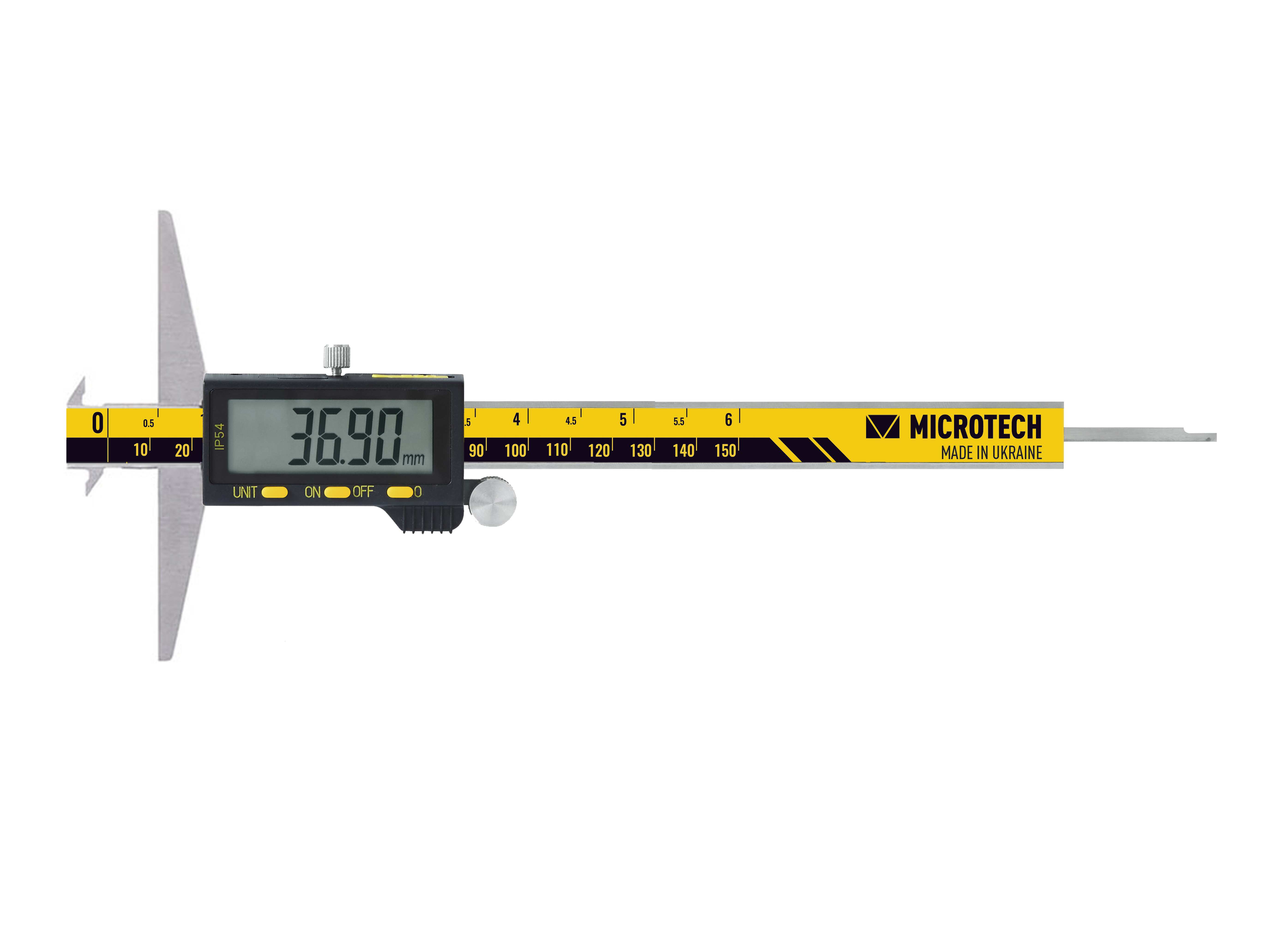 300mm Digital Tiefenmessschieber, 0,001mm, IP 67, Swiss Digit Display, Wireless - Microtech Metrology