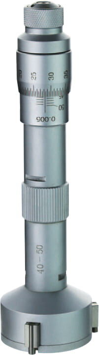 50-60mm Selbstzentrierende Dreipunkt-Innenmessschraube, 0,006mm, mit Messflächen, Kasten - Metav IndustryLine
