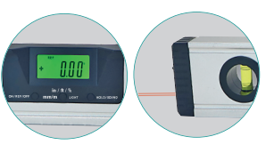 Digital-Wasserwaage Metav IndustryLine: Display mit 0.00° Anzeige, Laser-Markierungslinie an der Seite