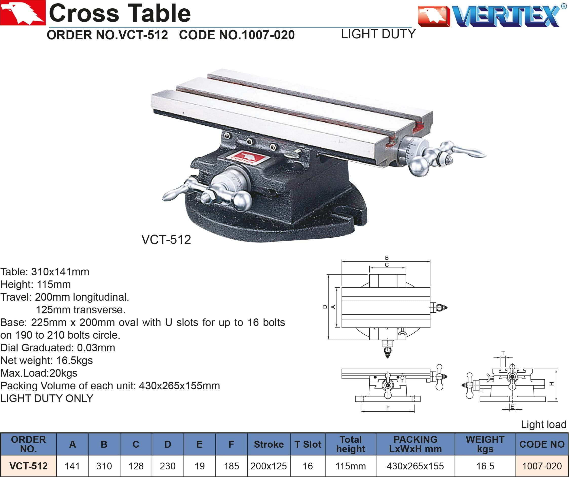 VCT-512 Kreuztisch