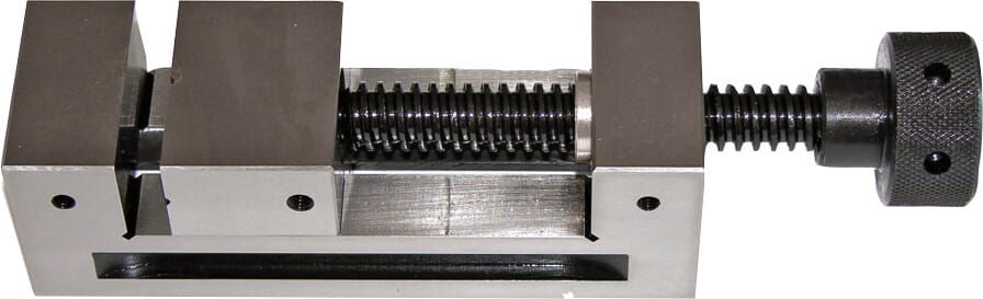50 mm Schraubstock mit waagrecht und senkrecht geschliffenen Prismen, Gewindespindel, Spannweite 60 mm, 2,1 kg - Metav IndustryLine