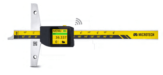 2000mm Tiefenmessschieber, 0,01mm Ablesung, IP 54, Touchscreen, ISO 17025 Kalibrierzeugnis, Wireless+USB - Microtech Metrology
