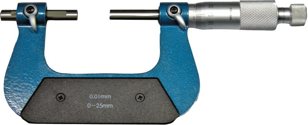 25-50mm Digitales Uni‑Messschrauben‑Set, 0,001mm Ablesung, 7 Paar Einsätze, verschiebbarer Amboss, mit Kiste - Metav IndustryLine