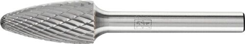 Pferd Frässtift RBF D.12mm Kopf-L.25mm Schaft-D.6mm Hartmetall 3 PLUS - von der Seite