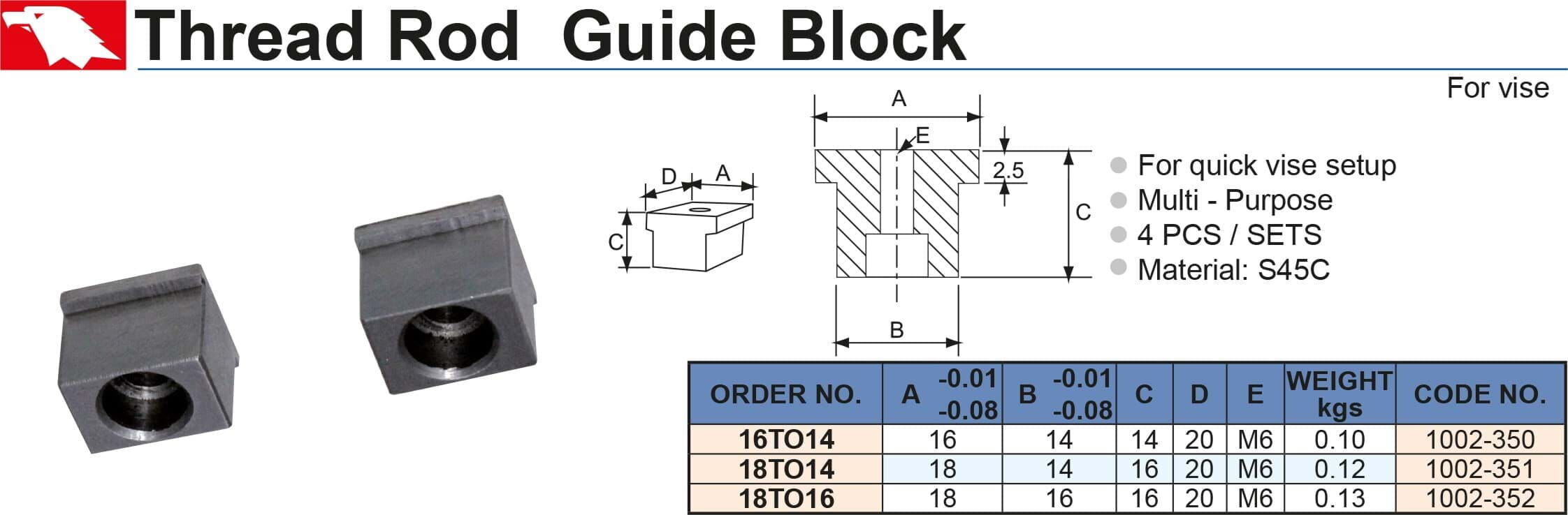 Thread block, Guide block, Vise block, S45C, Bearbeitungszubehör