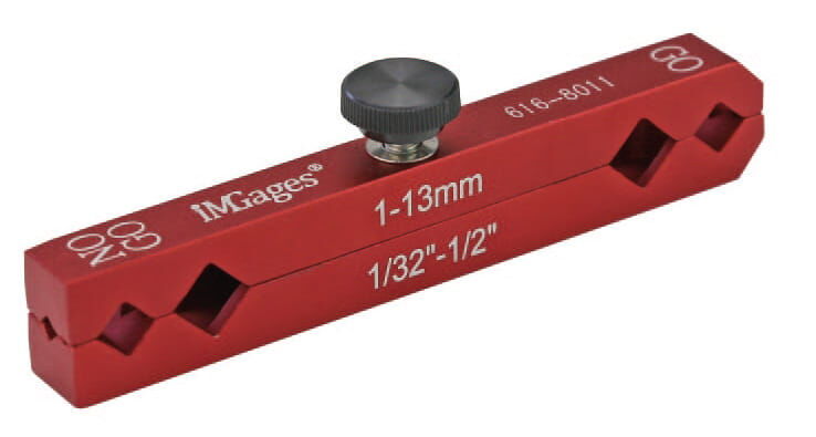 14,5–19,5mm Messstifthalter mit Gut/Ausschuss Kennung, kompakt, 150mm Länge, 0,2kg - Metav IndustryLine