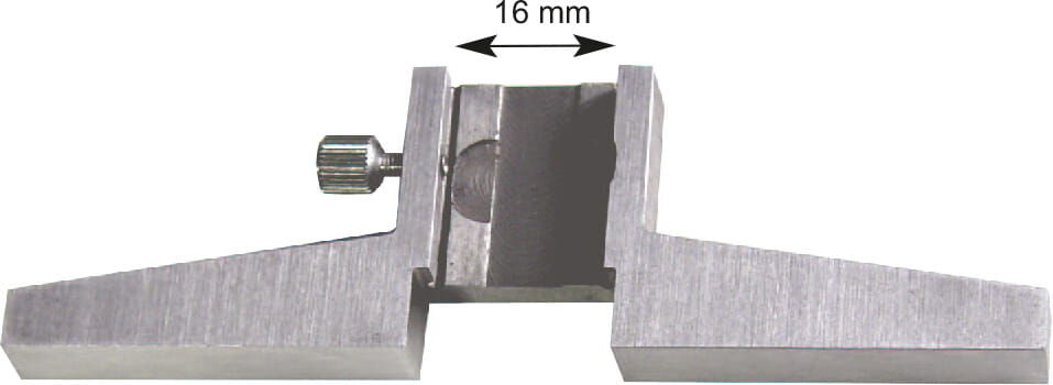 100 x 8 mm Tiefen‑Messanschlag für Taschen‑Messschieber bis 200 mm, INOX - Metav IndustryLine