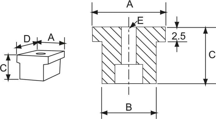schraube, mutter, block, welle, gewinde