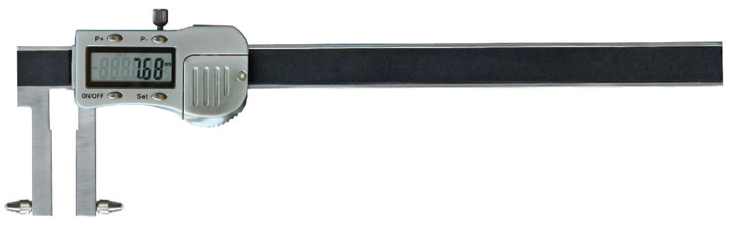 150mm Digitaler Messschieber, 0,01mm, Keramik‑Einsatz, M2,5 Aufnahme, INOX, mit Preset, RB 5 - Metav IndustryLine