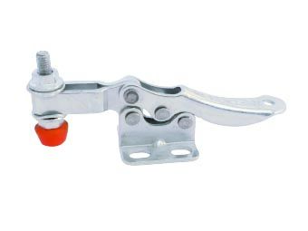 Horizontalspanner auf weißem Hintergrund. Der Körper und Griff sind komplett aus Metall. Der Fuß ist waagerecht für einen sicheren Halt.