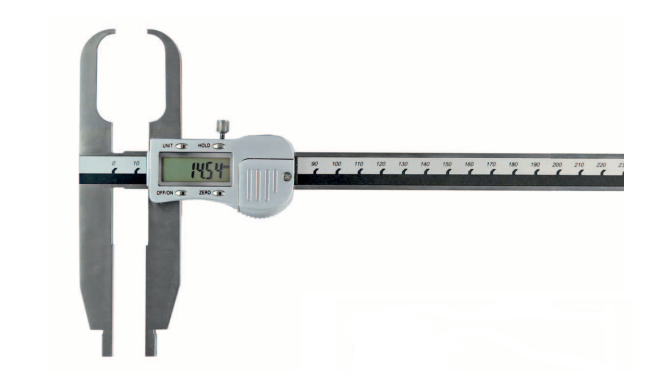 250 mm Digital-Messschieber, 0,01mm Ablesung, flache Greiferspitzen, Kasten - Metav IndustryLine