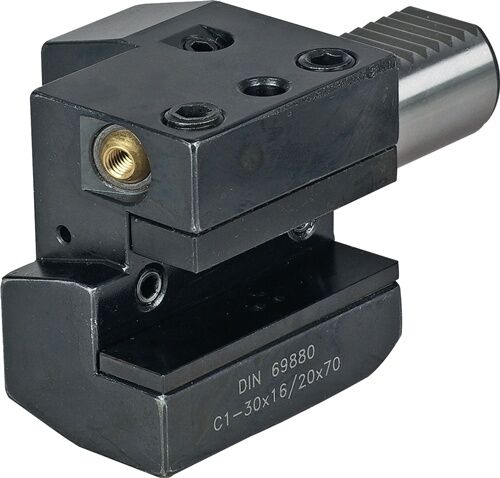 sensor block, block clamp, linear actuator, DIN 69880, stahlgrau