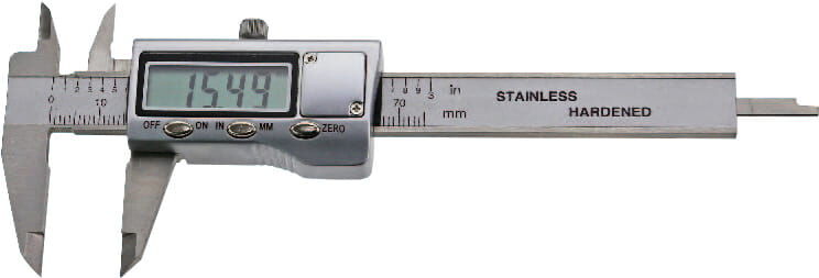 100 mm Digitaler Messschieber, 0,01 mm Auflösung, INOX Metallgehäuse, Drei‑Punkt‑Funktion, Kastenlieferung - Metav IndustryLine