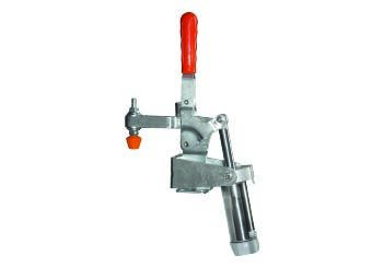 Kukamet Pneumatikspanner auf weißem Hintergrund. Der Arm endet in einem rotem Kunststoffkopf. Der Griff steht auf der Oberseite und ist von rotem Kunststoff ummantelt.