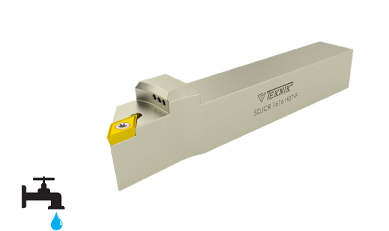 Klemmhalter, 93° SDJCL 1616 H07-F-IC für DCMT 0702 Wendeplatten Innenkühlung linksschneidend - Teknik Makina