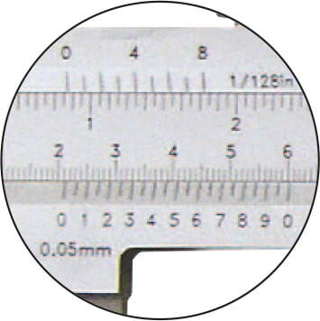 Metav IndustryLine 1000mm Messschieber: Nonius-Skala, 0.05mm Ablesung, nah