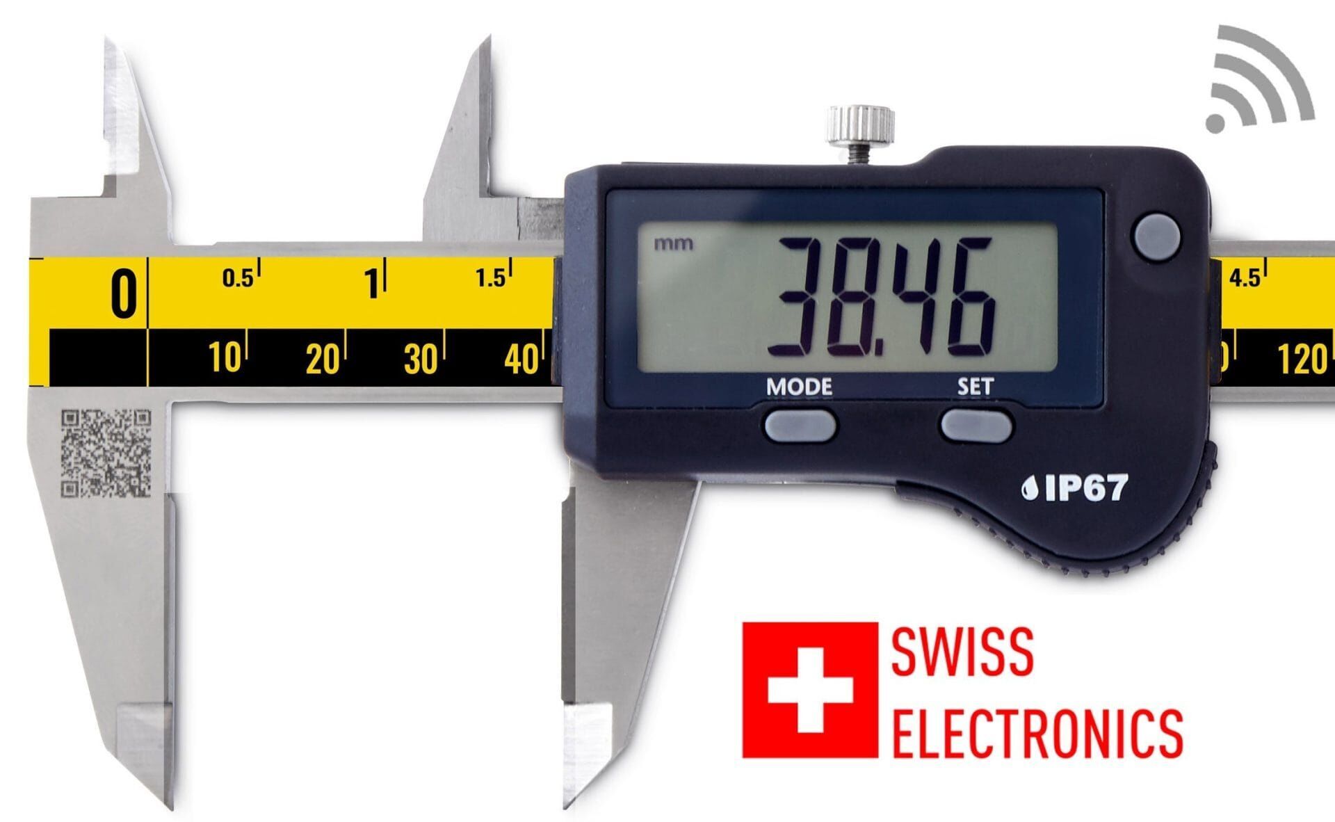 Microtech Digitaler Präzisionsmessschieber 141072392C - Edelstahl Messbacken, digitales Display mit 38.46mm