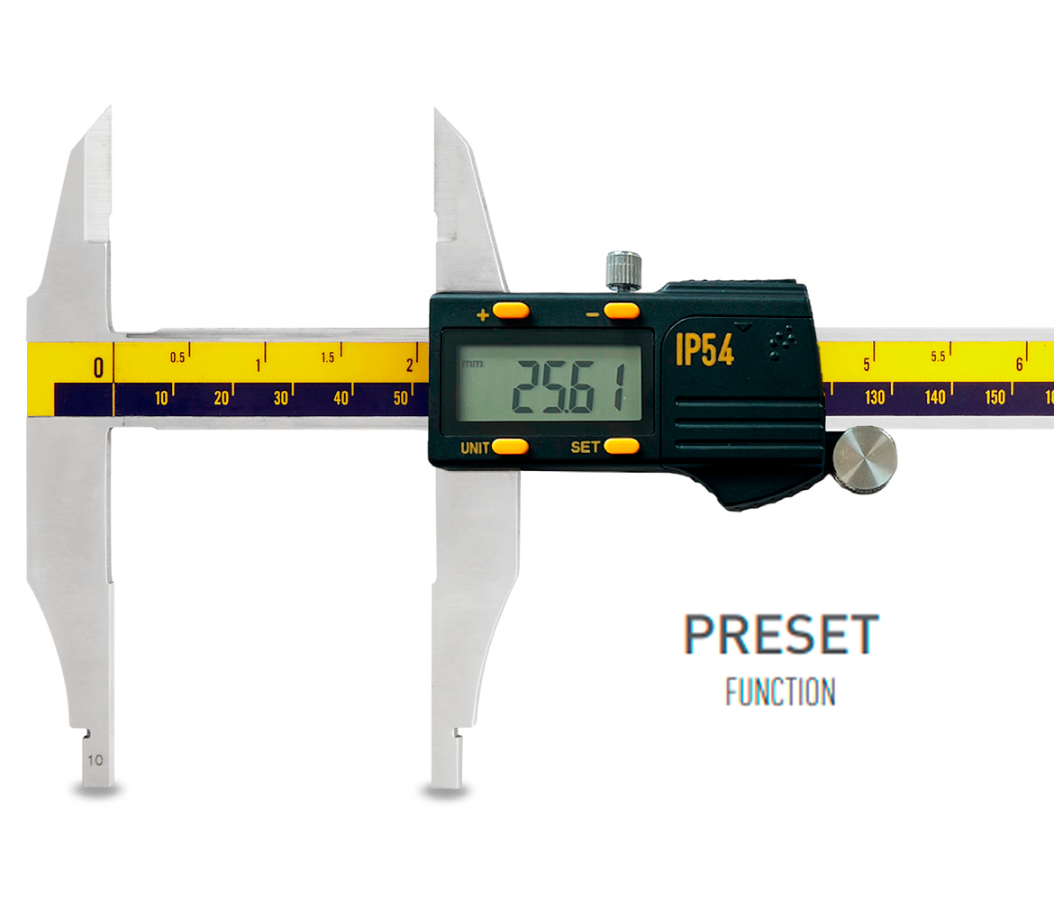 0-300mm Digitaler Präzisionsmessschieber, 0,01mm Auflösung, IP54, ISO 17025 Kalibrierzertifikat - Microtech Metrology